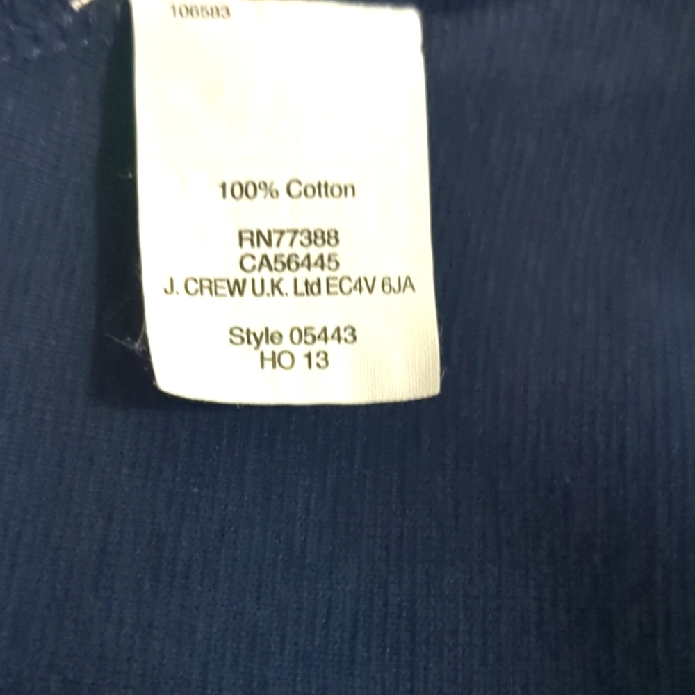 Blue navy J Crew Peplum Top in size Small. - Picture 6 of 6